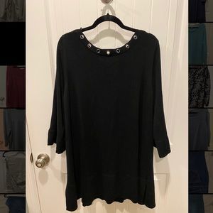Roz & Ali Black Sweater 3X